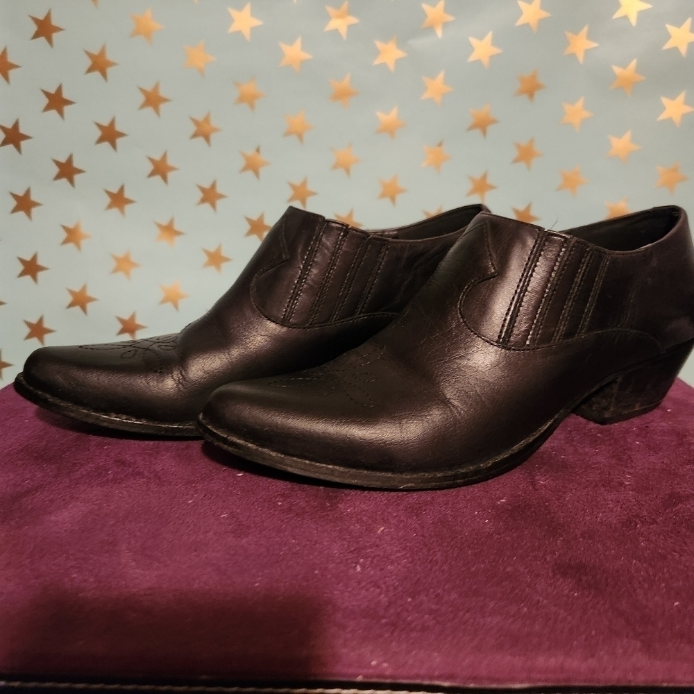 Western trad goth boho ankle boots